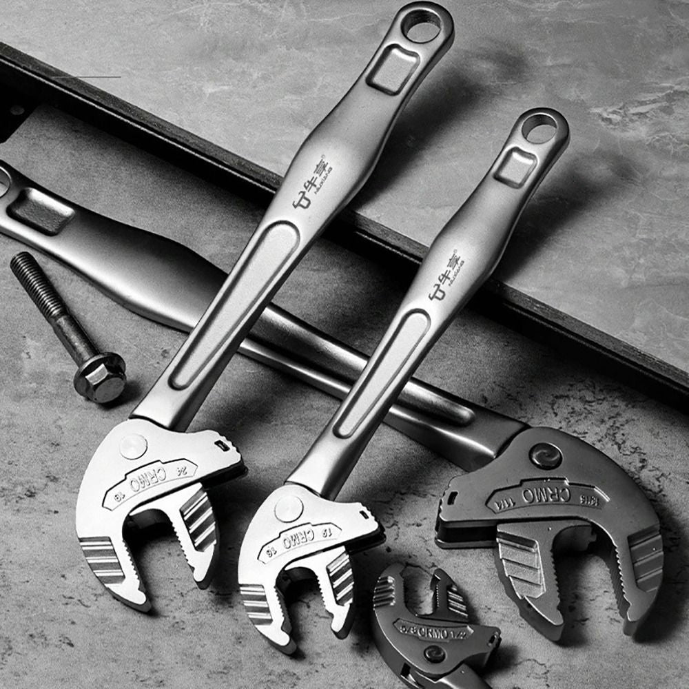Heavy-Duty Adjustable Steel Wrench